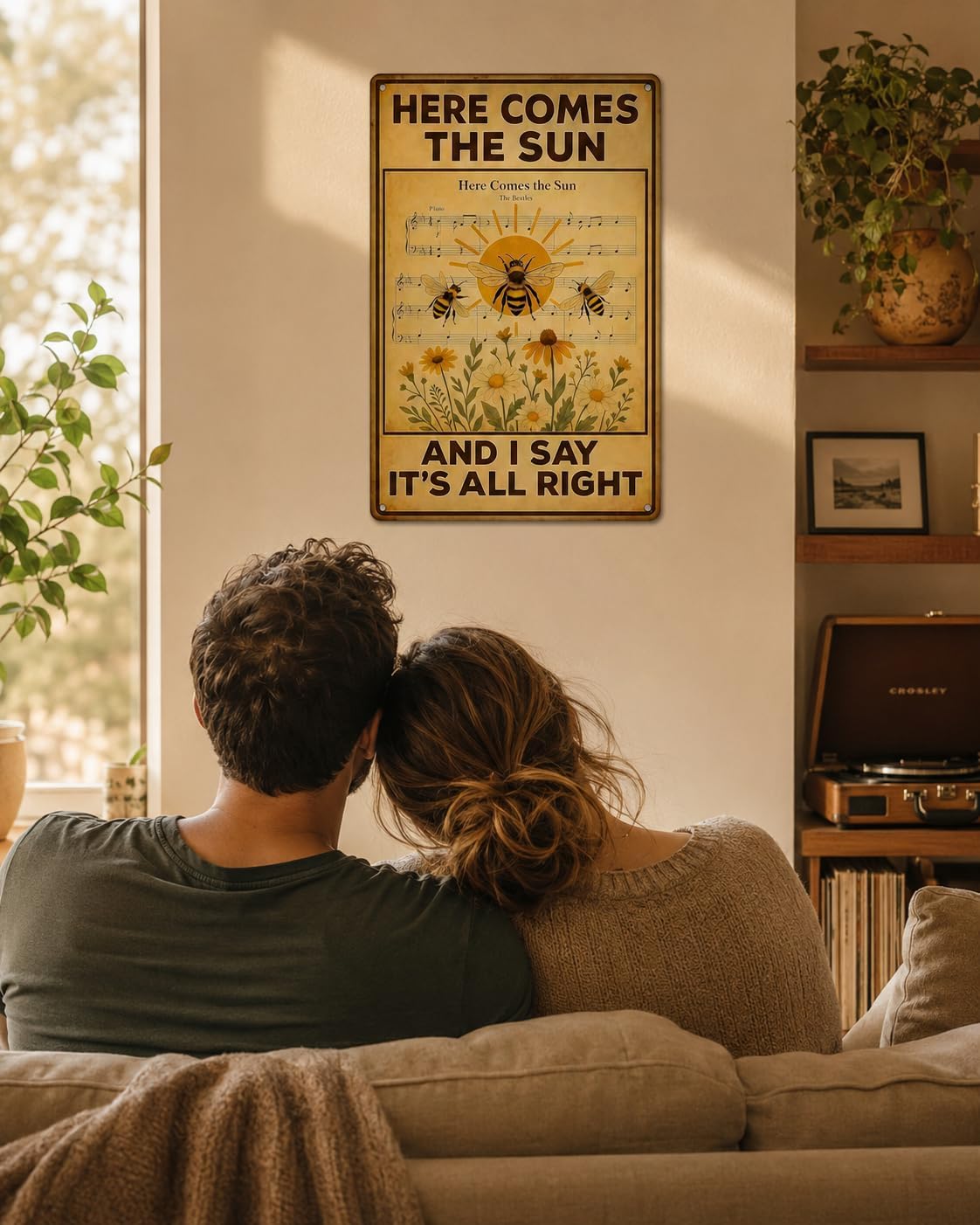 HERE COMES THE SUN AND I SAY IT'S ALL RIGHT - Vintage Metal Tin Signs The Beatles Poster Gifts Wall Art Bee Signs 8 X 12 Inch - Image 6