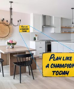 Alternative view of Vintage Metal Tin Sign Funny Sarcastic Party Wall Art Decor Signs Play Like A Champion Today Tin Metal Tin Sign Tin Plate Sign Wall Art Decor Tin Sign For Bar Restaurant Cafe Man Cave Pub