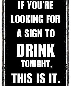 Funny Bar Decor Man Cave Accessories Bar Signs For Home Bar Wall Decor 12x8 Inches, Black