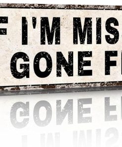 Gone Fishing Decor Lake House Sign Gear Funny Fish Gifts Wall Accessories | Birthday & Fathers Day & Christmas Gift | Cabin Dorm Home Room Bedroom | Fishing Accessories | Gear & Stuff