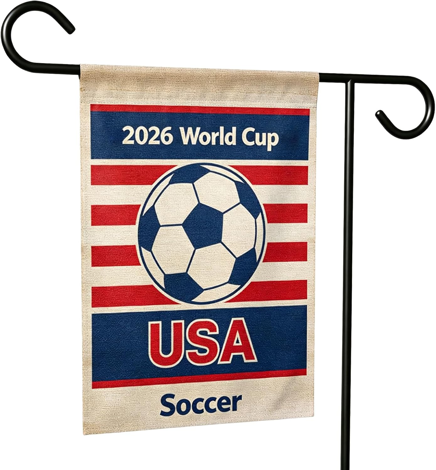 2026 World Cup Garden Flag USA Soccer-12x18 Inch Patriotic Sports Fan Yard Decor