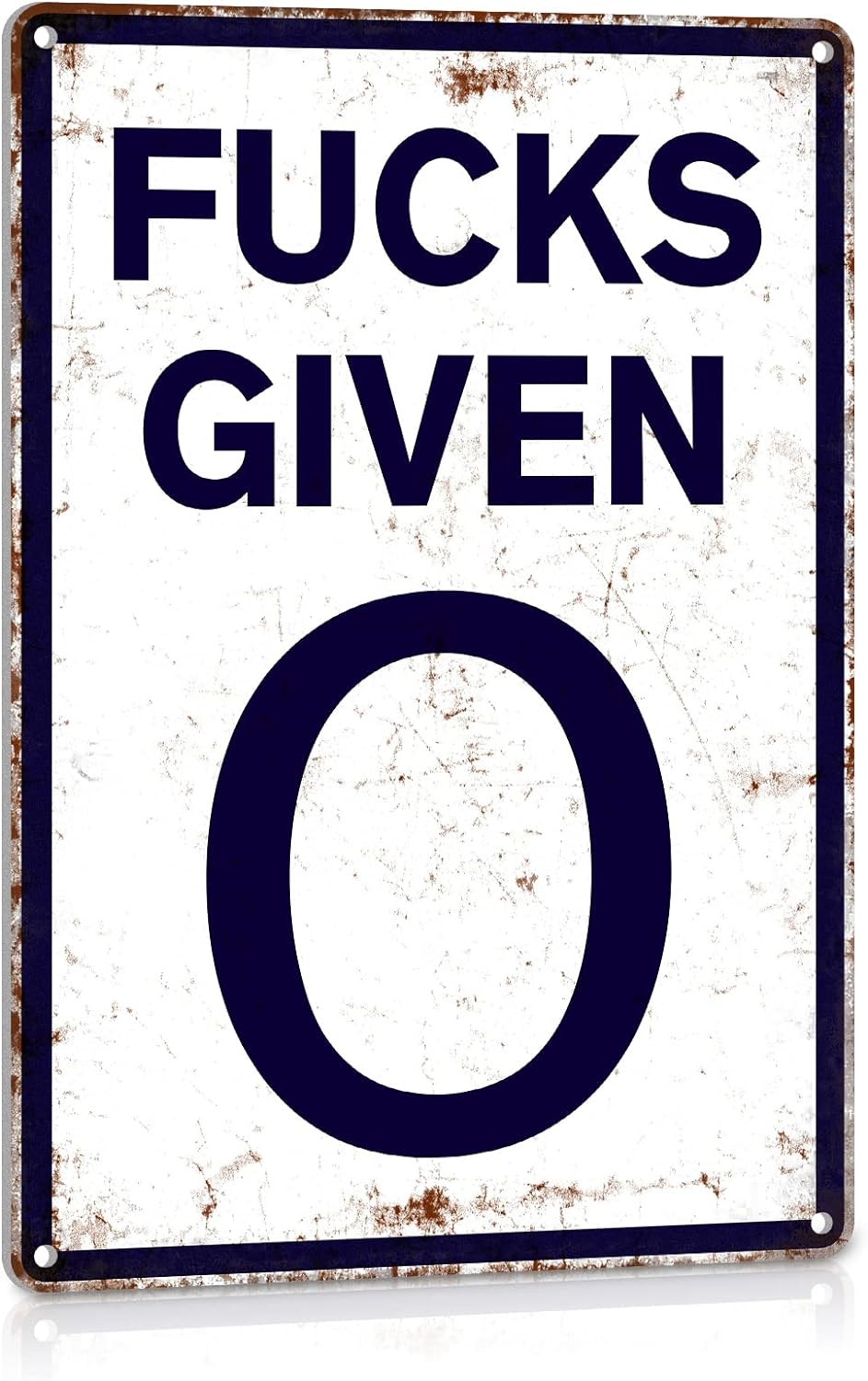 Funny 0 Given Vintage Metal Tin Signs Parody Speed Limit Sign Funny Garage Man Cave Decor 12 x 8 Inch
