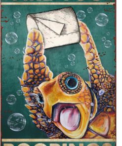 Bathroom Ocean Turtle Tin Signs, Funny Decor Signs, Vintage Metal Poster Art, Love Ocean Turtles, 8 x 12 Inch