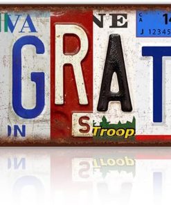 Vintage Stay Grateful Wall Decor Street Signs Metal Tin Signs
