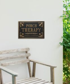 Alternative view of Porch Therapy Tin Sign Porch Therapy Session In Progress Wall Decor For Front Back Porch Patio Decoration Deck Bar Garden Backyard Decor 8 X 12 In