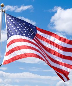 Alternative view of 100% Made in the USA - 3'x5' ft – Perma-Nyl Sewn Nylon with Grommets - Sturdy, Durable, and Patriotic - Great For Gardens, Homes, Patios and Cars – Flag