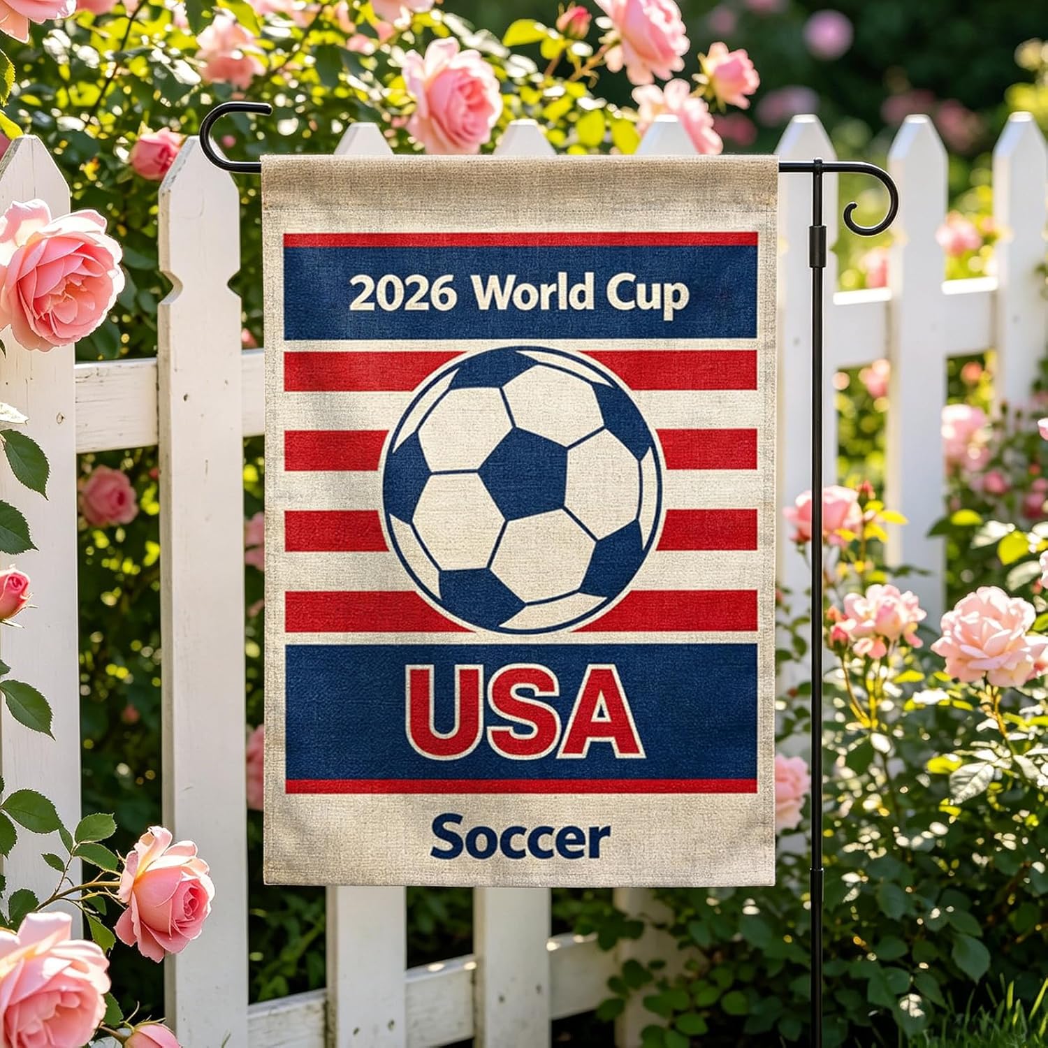2026 World Cup Garden Flag USA Soccer-12x18 Inch Patriotic Sports Fan Yard Decor - Image 2