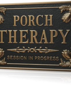 Porch Therapy Tin Sign Porch Therapy Session In Progress Wall Decor For Front Back Porch Patio Decoration Deck Bar Garden Backyard Decor 8 X 12 In