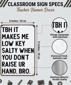 Alternative view of Students Teachers Gift High School Middle School Sign Funny Math/English/Science/History Class Tin Sign for Home Classroom Study Room Wall Decor 8x12 Inch (3126)