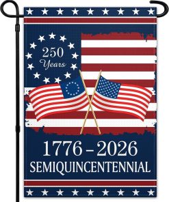 250th Anniversary America Garden Flag 12x18 Inch 250 Years Usa Yard Flag 1776-2026 Semiquincentennial Flags for Outside House Indoor Outdoor 4th of July Sign Decor