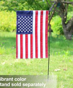 Alternative view of 2 Pack American Flag Garden Flags Embroidered - 12''x18'', Deluxe Embroidered Stars and Sewn Stripes USA Garden Flags,Patriotic Decorative Yard Flags for Garden and Home, 210D Nylon