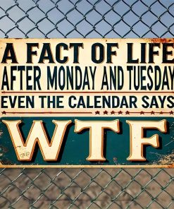 Funny Vintage Metal Sign Rustic Aluminum Wall Art & Metal Tin Sign - 8x12in Vintage Indoor Outdoor Decor for Home, Office, Cafe, Yard & Garden