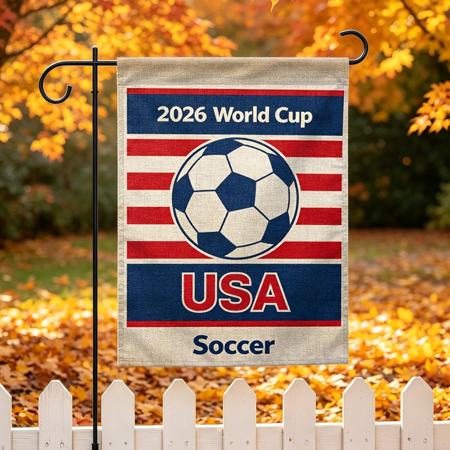 2026 World Cup Garden Flag USA Soccer-12x18 Inch Patriotic Sports Fan Yard Decor - Image 3
