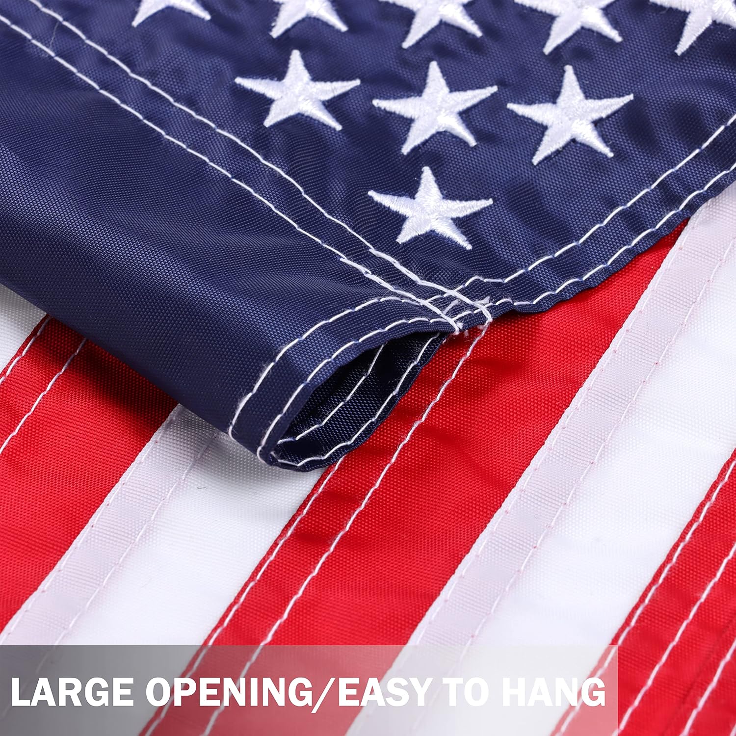 2 Pack American Flag Garden Flags Embroidered - 12''x18'', Deluxe Embroidered Stars and Sewn Stripes USA Garden Flags,Patriotic Decorative Yard Flags for Garden and Home, 210D Nylon - Image 6