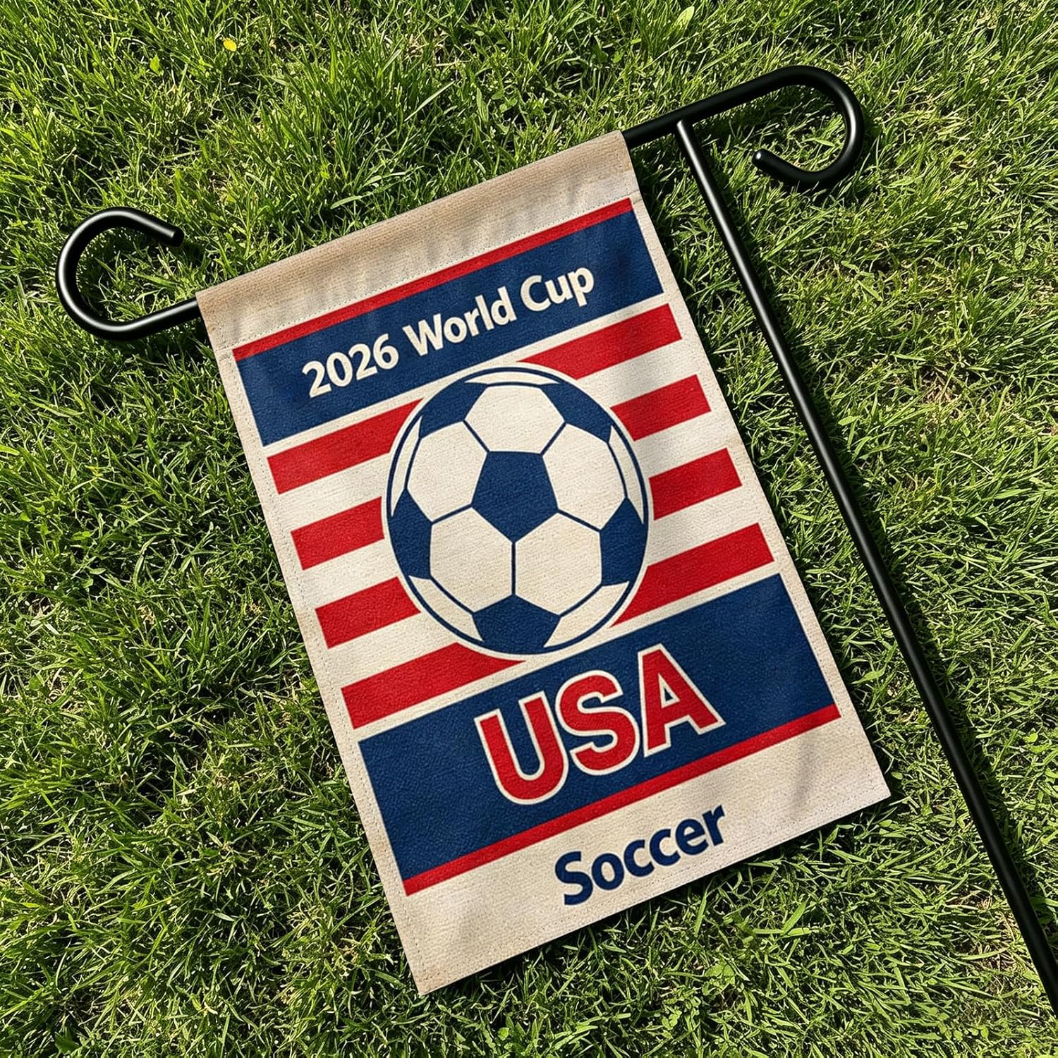 2026 World Cup Garden Flag USA Soccer-12x18 Inch Patriotic Sports Fan Yard Decor - Image 5